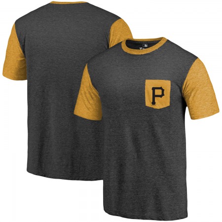 Men's Pittsburgh Pirates Branded Black-Gold Refresh Pocket T-Shirt