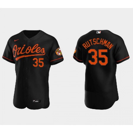 Men's Baltimore Orioles #35 Adley Rutschman Black Flex Base Stitched Baseball Jersey Men's Baltimore Orioles #35 Adley Rutschman Black Flex Base Stitched Baseball Jersey