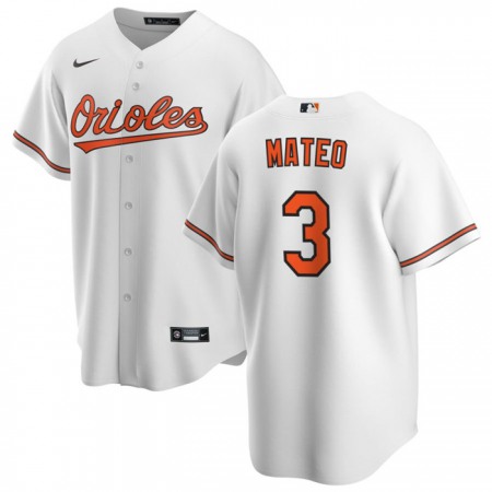 Men's Baltimore Orioles #3 Jorge Mateo White Cool Base Stitched Jersey Men's Baltimore Orioles #3 Jorge Mateo White Cool Base Stitched Jersey