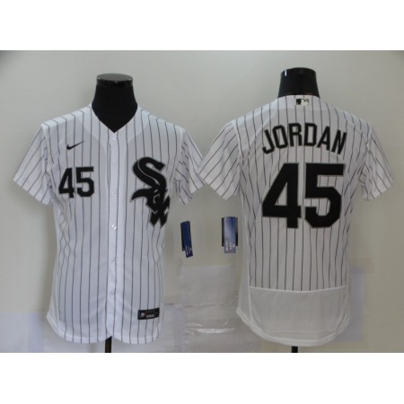 Men's Chicago White Sox #45 Michael Jordan White Flex Base Stitched Jersey Men's Chicago White Sox #45 Michael Jordan White Flex Base Stitched Jersey