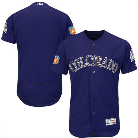 Men's Colorado Rockies Alternate Purple 2016 Spring Training Flex Base Authentic Collection Team Stitched MLB Jersey