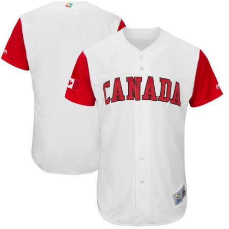 Men's Canada Baseball White 2017 World Baseball Classic Team Stitched WBC Jersey