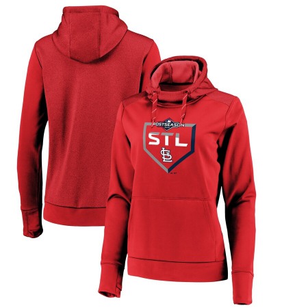 Women's St. Louis Cardinals Red 2019 Postseason Dugout Pullover Hoodie(Run Small)
