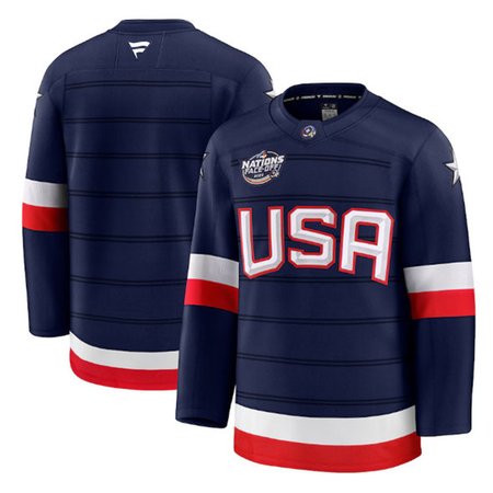 Men's USA Navy 2025 4 Nations Face-Off Stitched Jersey