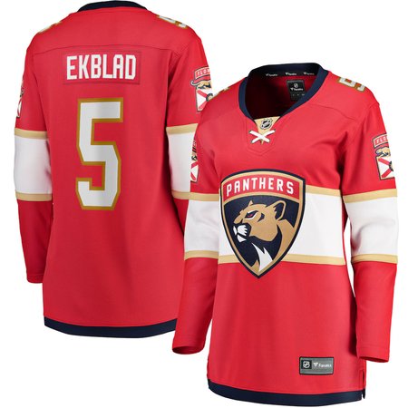 Women's Florida Panthers #5 Aaron Ekblad Red Home Team Player Jersey