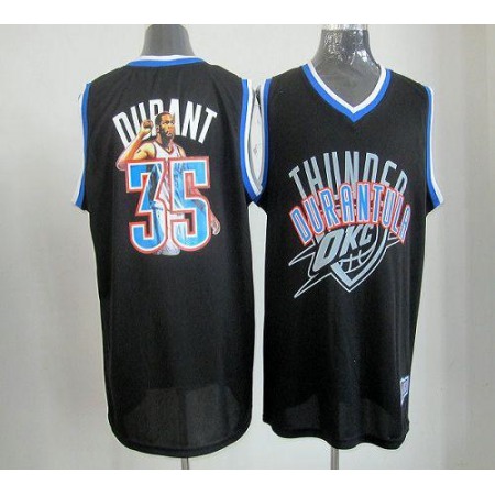 Thunder #35 Kevin Durant Black Athletic Notorious Fashion Stitched NBA Jersey