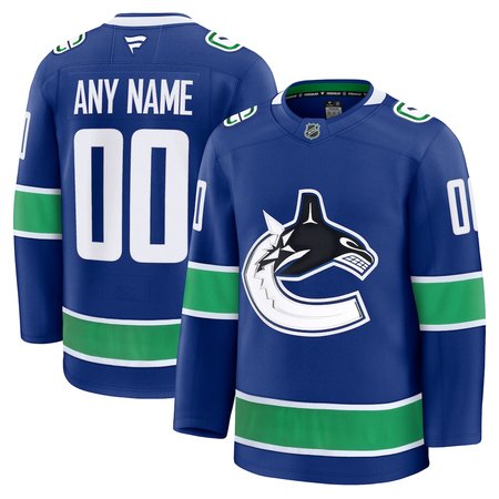 Men's Vancouver Canucks Blue Home Premium Custom Jersey