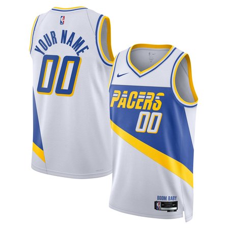 Men's Indiana Pacers Nike White 2025/26 City Edition Swingman Custom Jersey