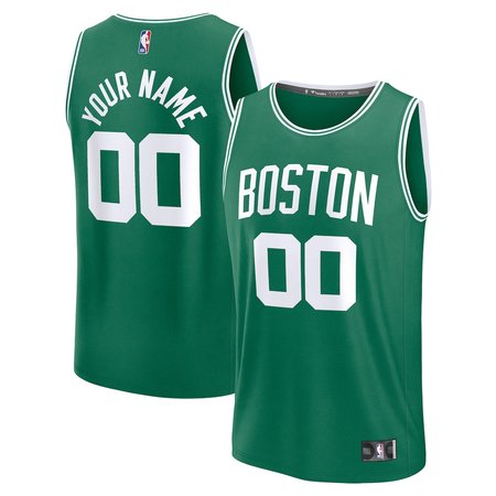 Youth Boston Celtics Kelly Green Fast Break Custom Icon Edition Jersey