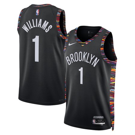 Women's Brooklyn Nets #1 Ziaire Williams Black 2025/26 City Edition Swingman Jersey