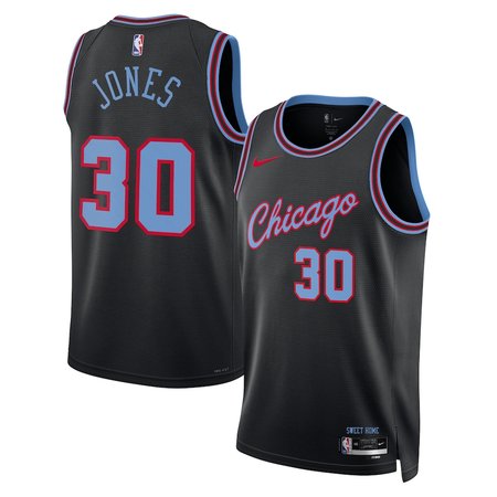 Youth Chicago Bulls #30 Tre Jones Black 2025/26 City Edition Swingman Jersey