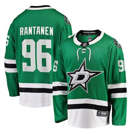 Men's Dallas Stars #96 Mikko Rantanen Green Home Stitched Hockey Premium Jersey