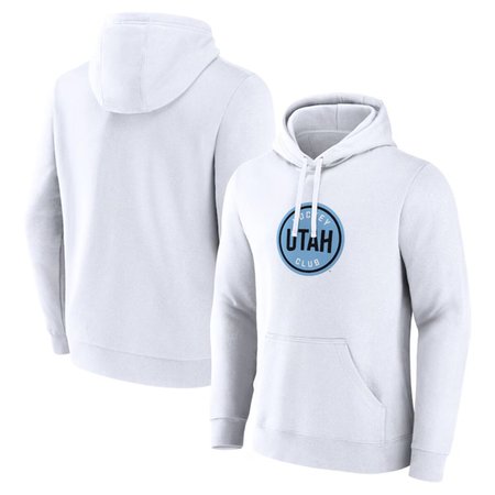 Men's Utah Mammoth White Draft Logo Pullover Hoodie