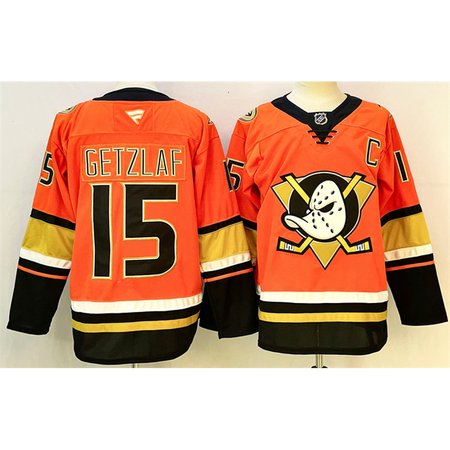 Youth Anaheim Ducks #15 Ryan Getzlaf Orange/Black 2024-25 With C Patch Stitched Jersey