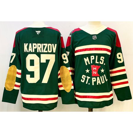 Youth Minnesota Wild #97 Kirill Kaprizov Green 2024-25 Stitched Hockey Jersey