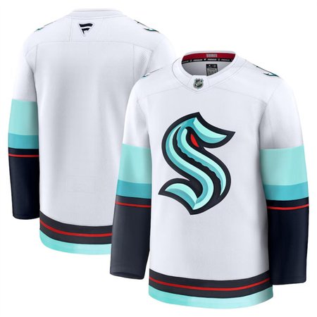 Men's Seattle Kraken Blank White 2024-25 Away Stitched Hockey Premium Jersey