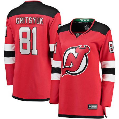 Women's New Jersey Devils #81 Arseny Gritsyuk Red Home Jersey