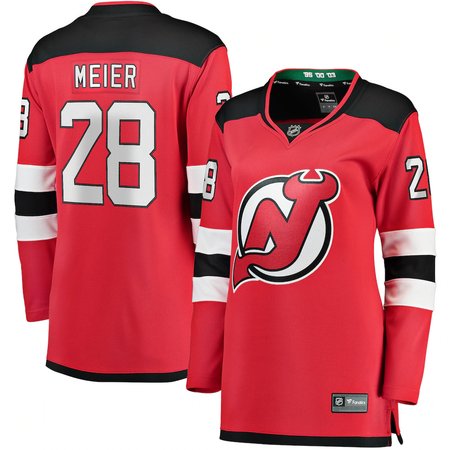 Women's New Jersey Devils #28 Timo Meier Red Home Player Jersey