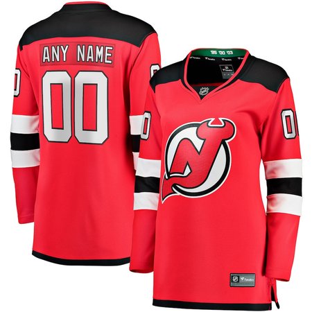 Women's New Jersey Devils Red Home Custom Jersey