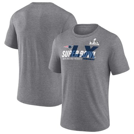 Men's New England Patriots Heather Gray Super Bowl LX Made It Tri-Blend T-Shirt