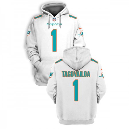Men's Miami Dolphins Active Player Custom 2021 White Pullover Hoodie Men's Miami Dolphins Active Player Custom 2021 White Pullover Hoodie