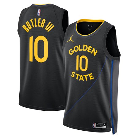 Men's Golden State Warriors #10 Jimmy Butler III Black Swingman Statement Edition Jersey