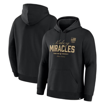 Men's USA Olympic Hockey Black 2026 Winter Olympics Making Miracles Hoodie