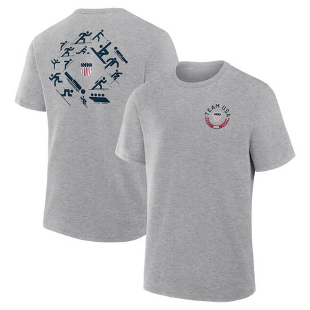 Men's Team USA Gray 2026 Winter Olympics Picto Circle T-Shirt