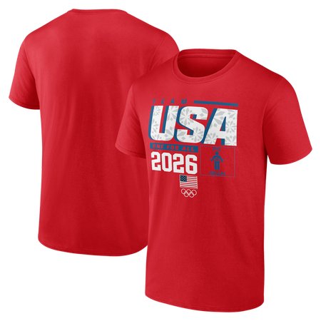 Men's Team USA Red 2026 Winter Olympics Pic-O-Gram T-Shirt