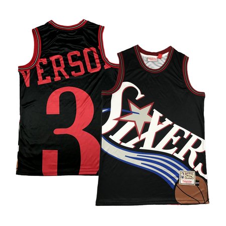 Men's Philadelphia 76ers Black Stitched Basketball Jersey
