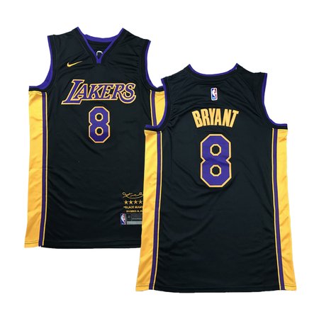 Men's Los Angeles Lakers #8 Kobe Bryant Black Stitched Basketball Jersey