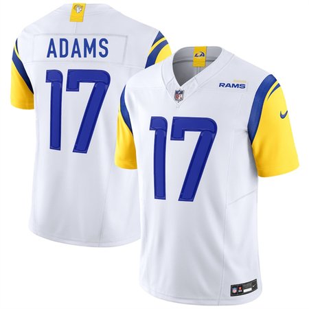 Men's Los Angeles Rams #17 Davante Adams White 2024 F.U.S.E. Vapor Untouchable Stitched Football Jersey Men's Los Angeles Rams #17 Davante Adams White 2024 F.U.S.E. Vapor Untouchable Stitched Football Jersey