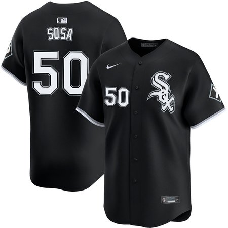 Men's Chicago White Sox #50 Lenyn Sosa Black Home Official Player Jersey