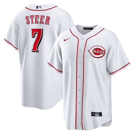 Men's Cincinnati Reds #7 Spencer Steer Nike White Home Limited Player Jersey