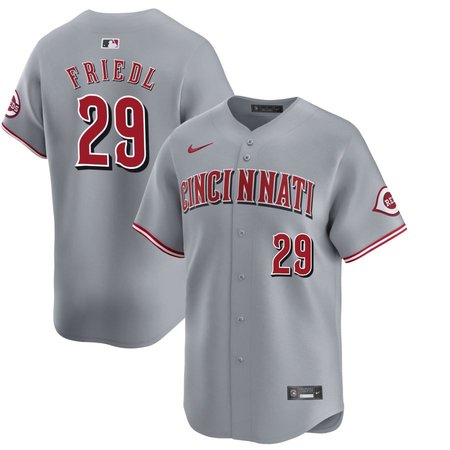 Men's Cincinnati Reds #29 TJ Friedl Gray City Connect Jersey