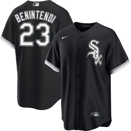 Men's Chicago White Sox #23 Andrew Benintendi Nike Black Road Limited Player Jersey