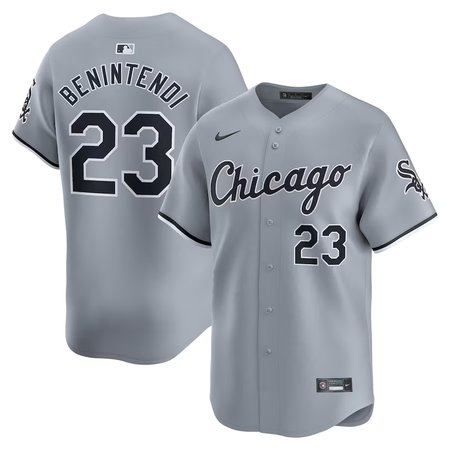 Men's Chicago White Sox #23 Andrew Benintendi Nike Gray Road Limited Player Jersey