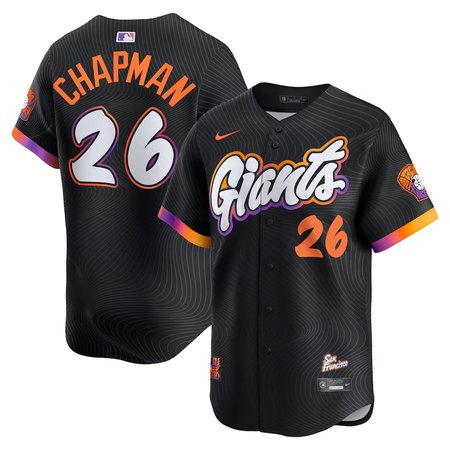 Men's San Francisco Giants #26 Matt Chapman Nike Anthracite 2025 City Connect Limited Jersey