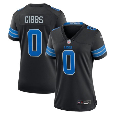 Women's Detroit Lions #0 Jahmyr Gibbs Black 2025 F.U.S.E. Vapor Limited Stitched Jersey Women's Detroit Lions #0 Jahmyr Gibbs Black 2025 F.U.S.E. Vapor Limited Stitched Jersey