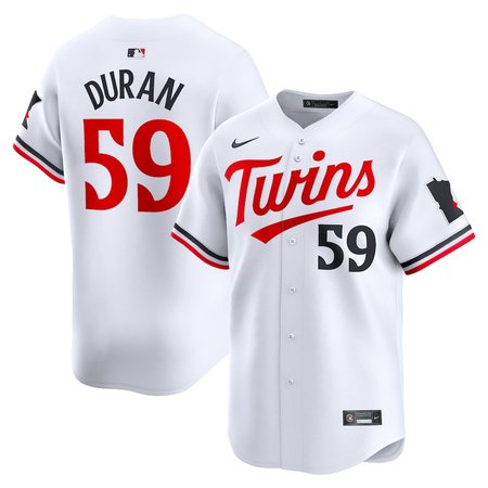 Men's Minnesota Twins #59 Jhoan Duran Nike White Home Limited Player Jersey