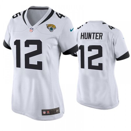 Women's Jacksonville Jaguars #12 Travis Hunter Nike White 2025 NFL Draft First Round Pick Alternate Game Player Jersey