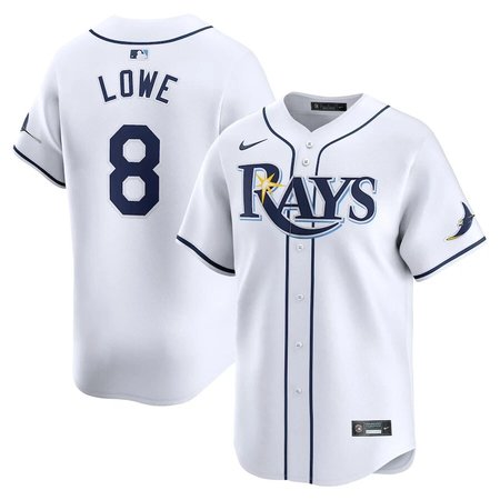 Men's Tampa Bay Rays #8 Brandon Lowe Nike White Home Player Jersey