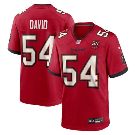 Men's Tampa Bay Buccaneers #54 Lavonte David Nike Red 50th Anniversary Game Jersey Men's Tampa Bay Buccaneers #54 Lavonte David Nike Red 50th Anniversary Game Jersey