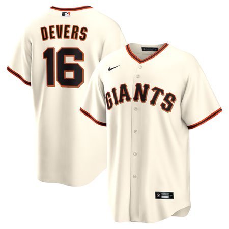 Men's San Francisco Giants #16 Rafael Devers Nike White Home Replica Player Jersey