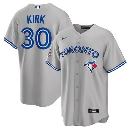 Men's Toronto Blue Jays #30 Alejandro Kirk Nike Gray 2025 MLB All-Star Game Road Replica Player Jersey