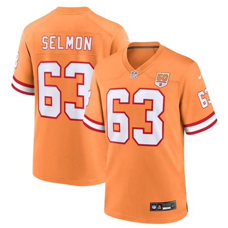 Men's Tampa Bay Buccaneers #63 Lee Roy Selmon Nike Creamsicle 50th Season Game Jersey