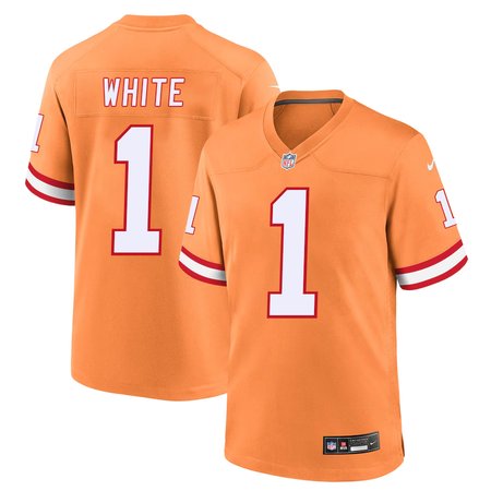 Youth '76 Tampa Bay Buccaneers #1 Rachaad White Nike Orange Player Game Jersey