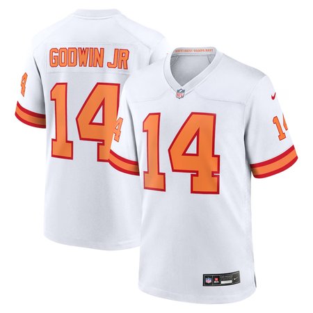 Youth '76 Tampa Bay Buccaneers #14 Chris Godwin Nike White Player Game Jersey
