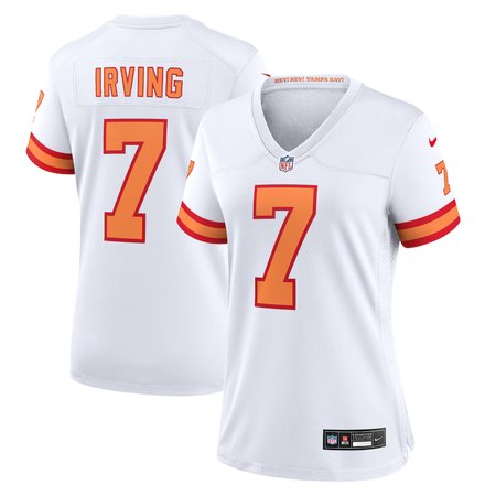 Women's '76 Tampa Bay Buccaneers #7 Bucky Irving Nike White Player Game Jersey