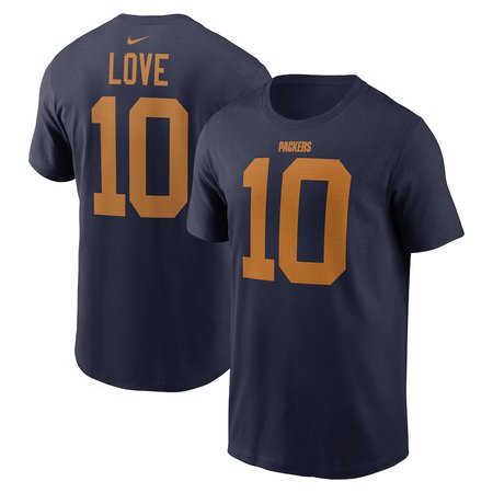 Men's Green Bay Packers #10 Jordan Love Nike Navy The 1923 Classic Name & Number T-Shirt
